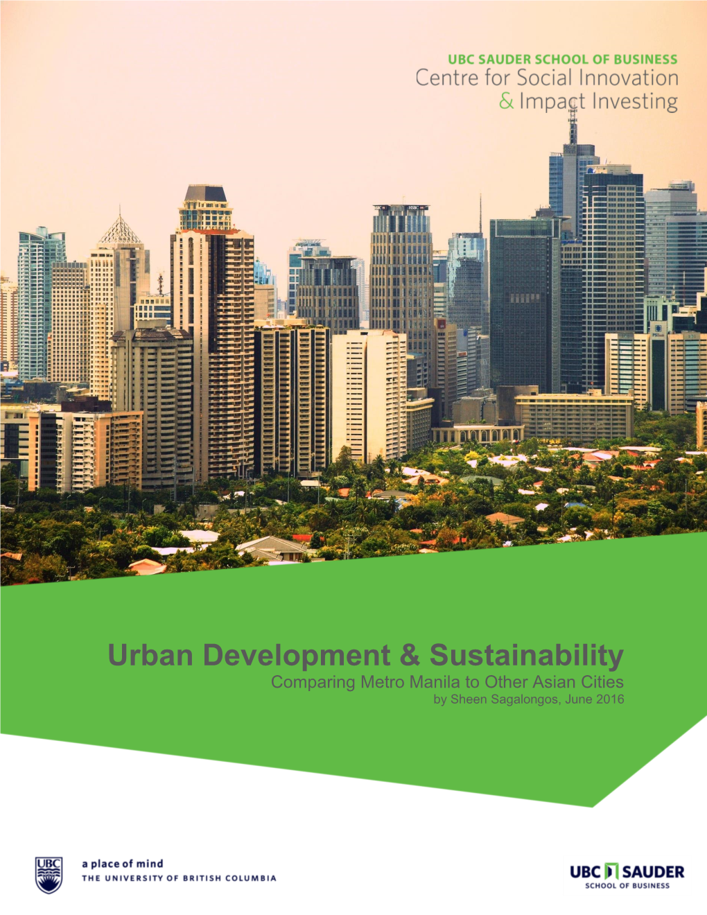 Urban Development & Sustainability