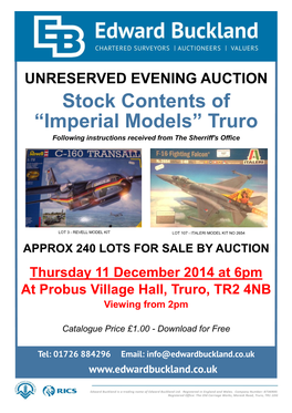 Imperial Models” Truro Following Instructions Received from the Sherriff's Office