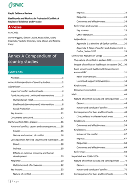 Annex a Compendium of Country Studies