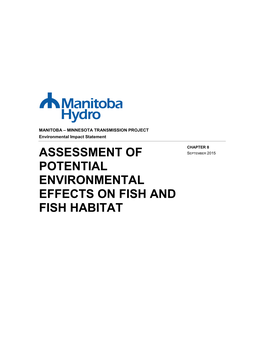 Assessment of Potential Environmental Effects on Fish and Fish Habitat Table of Contents Table of Contents