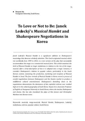 This Essay Addresses the Issue of Shakespeare and Popular Culture In