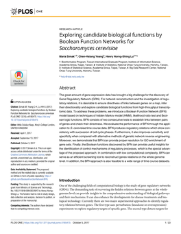 Exploring Candidate Biological Functions by Boolean Function Networks for Saccharomyces Cerevisiae