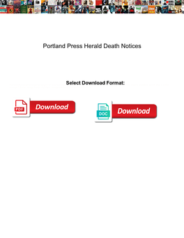 Portland Press Herald Death Notices