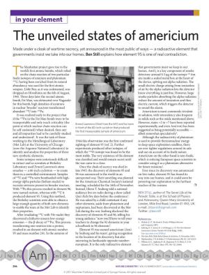 The Unveiled States of Americium