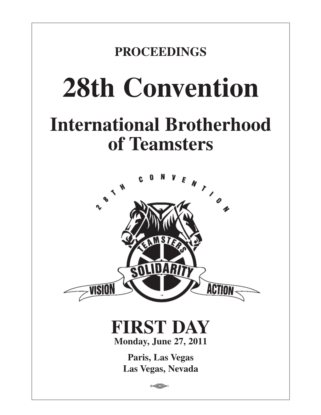 28Th Convention International Brotherhood of Teamsters