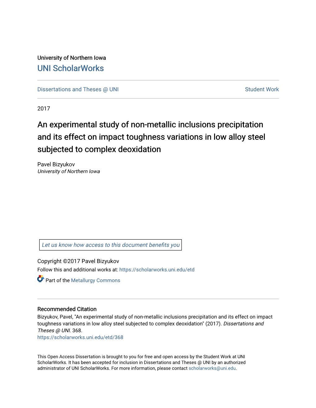 An Experimental Study of Non-Metallic Inclusions Precipitation and Its Effect on Impact Toughness Variations in Low Alloy Steel Subjected to Complex Deoxidation