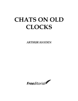 Chats on Old Clocks
