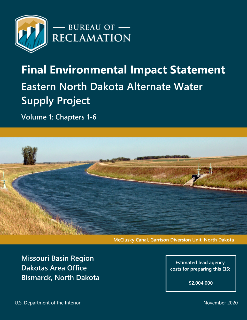 Final Environmental Impact Statement, Eastern North Dakota