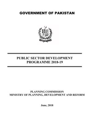 Government of Pakistan Public Sector Development