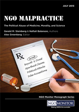 NGO Malpractice: the Political Abuse of Medicine, Morality, and Science