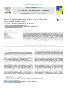 System Identification and Modal Analysis of an Arch Dam Based On