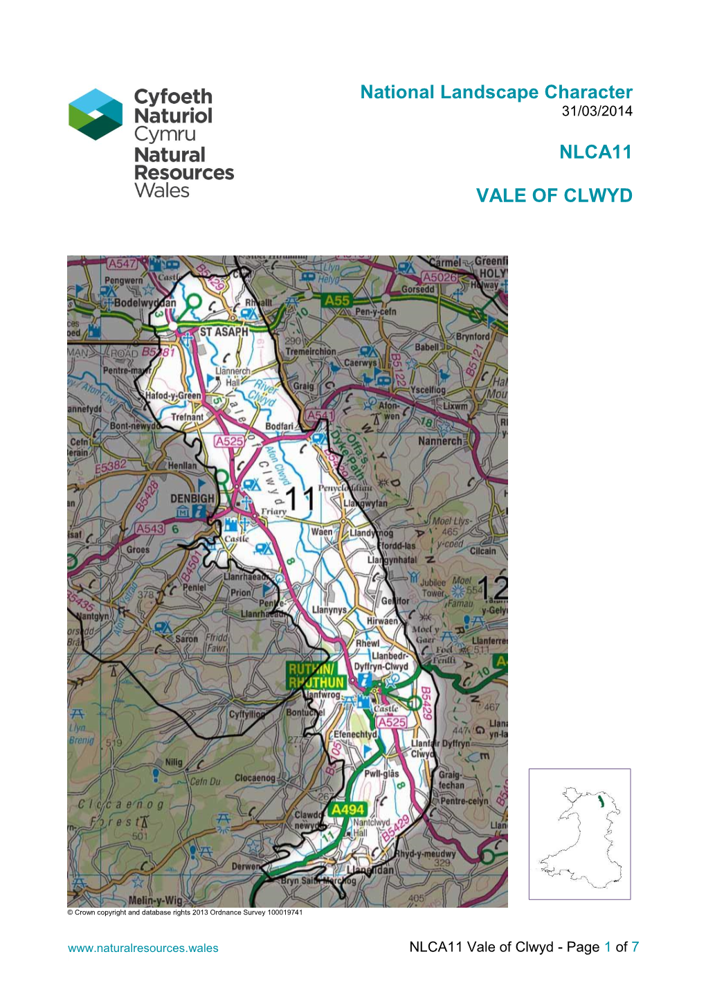 National Landscape Character NLCA11 VALE of CLWYD