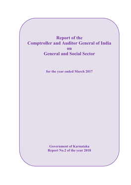 Report of the Comptroller and Auditor General of India on General and Social Sector