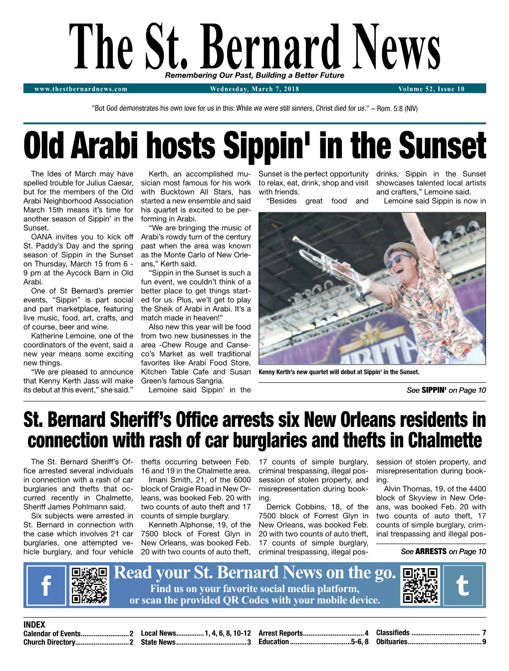 Old Arabi Hosts Sippin' in the Sunset