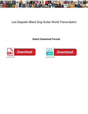 Led Zeppelin Black Dog Guitar World Transcription
