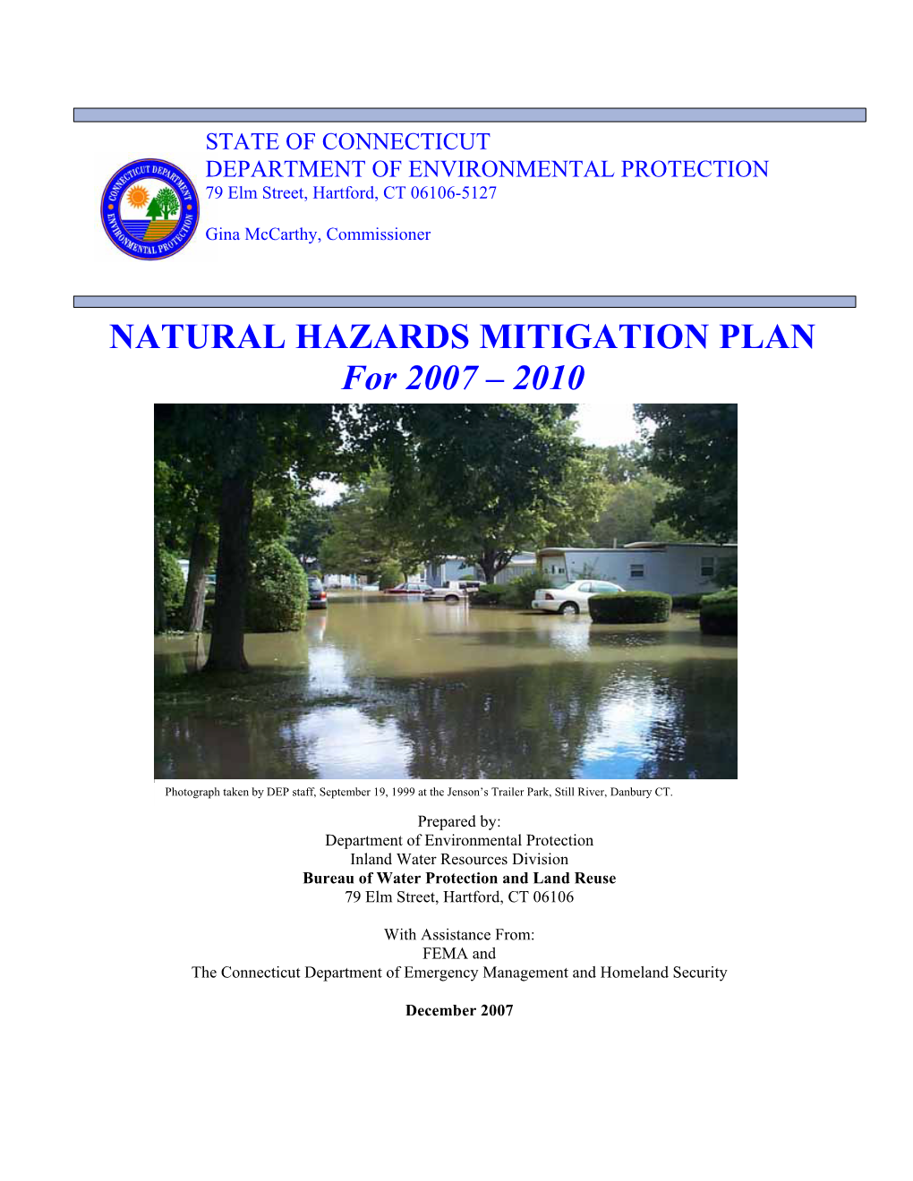 State of Connecticut Natural Hazards Mitigation Plan 2007-2010