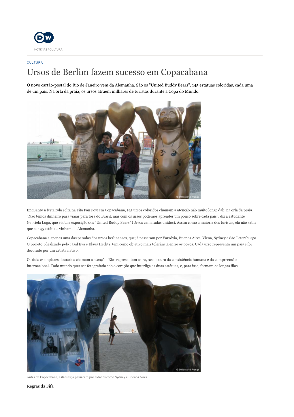 Ursos De Berlim Fazem Sucesso Em Copacabana