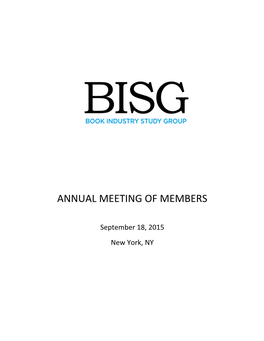Annual Meeting of Members