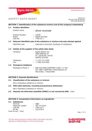 SAFETY DATA SHEET Revision Date 04/18/2021 Print Date 09/30/2021