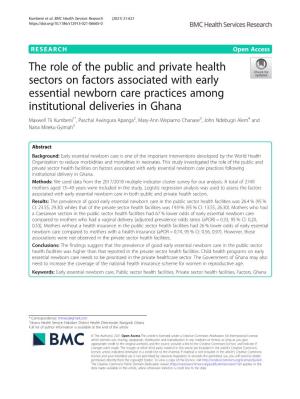 The Role of the Public and Private Health Sectors on Factors Associated
