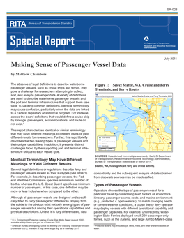 Making Sense of Passenger Vessel Data |" |" by Matthew Chambers