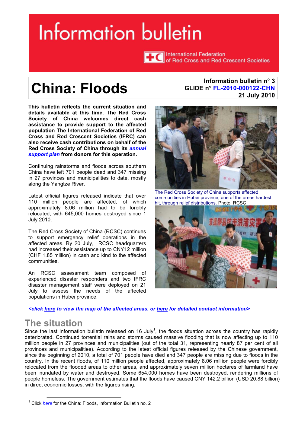 China: Floods 21 July 2010