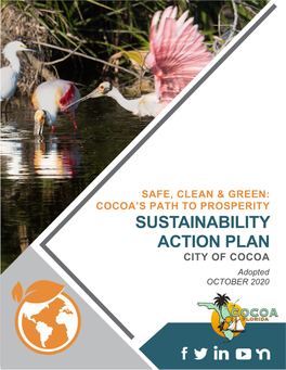 SUSTAINABILITY ACTION PLAN CITY of COCOA Adopted OCTOBER 2020 Contents Executive Summary