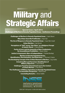 Military and Strategic Affairs