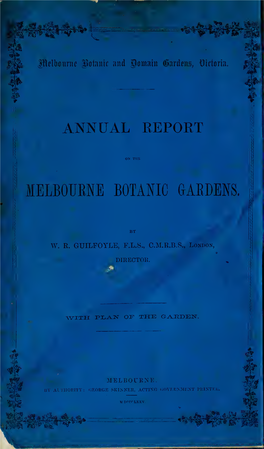 Annual Report on the Melbourne Botanic Gardens
