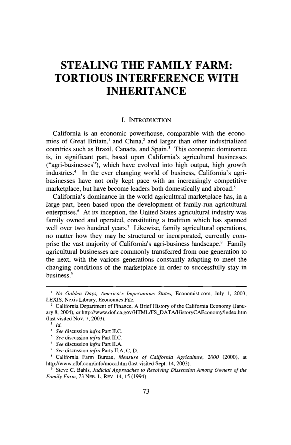Tortious Interference with Inheritance