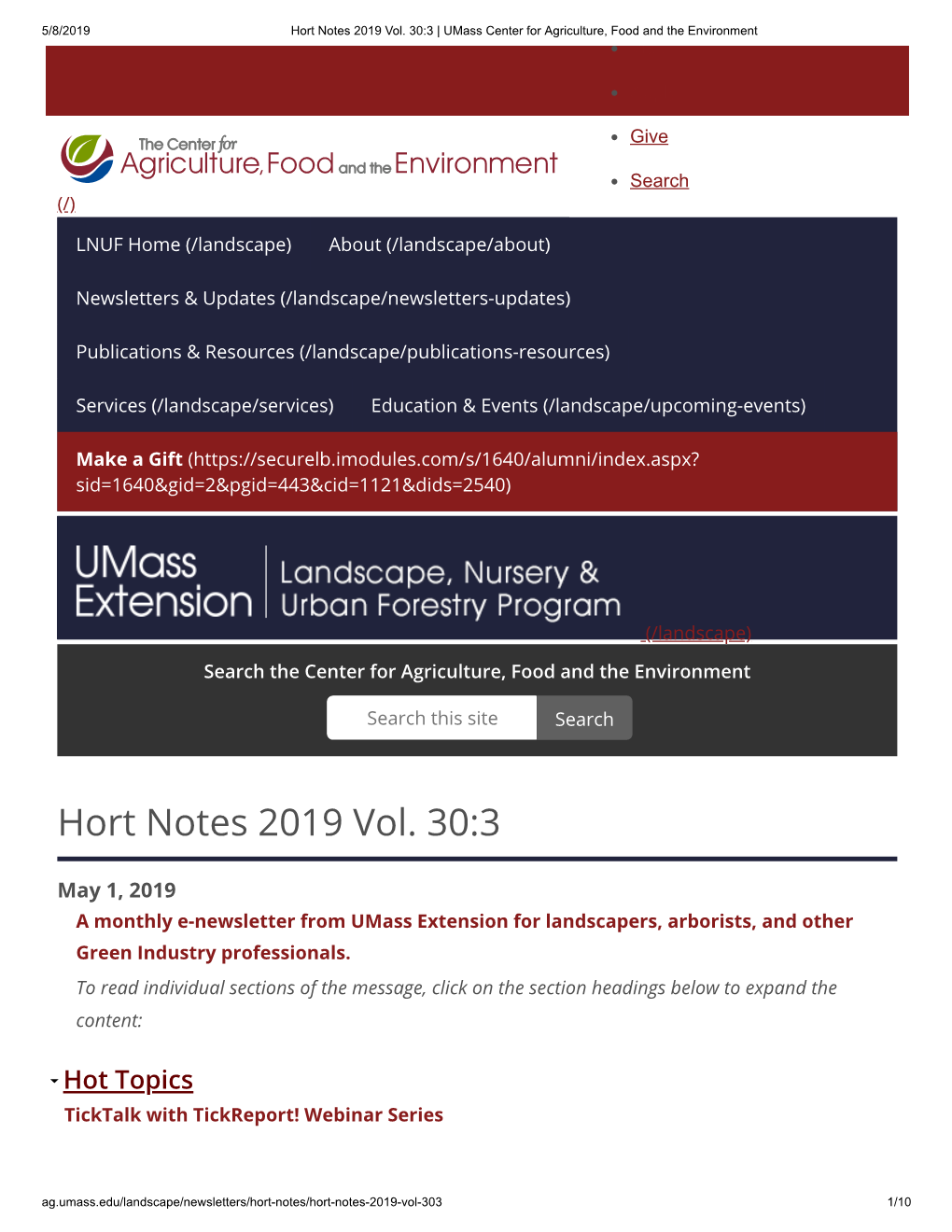 Hort Notes 2019 Vol. 30:3 | Umass Center for Agriculture, Food and the Environment Visit