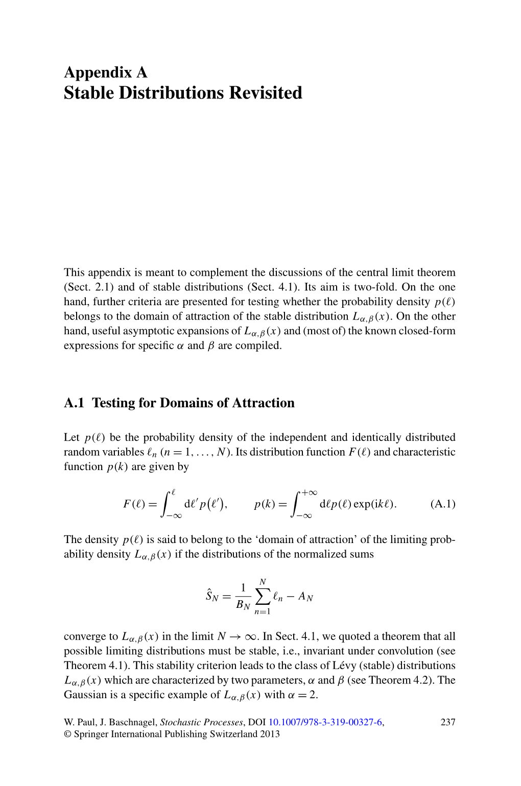 Stable Distributions Revisited