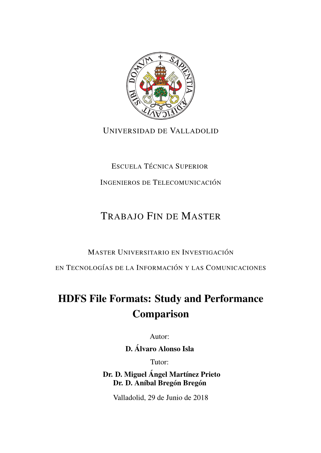 HDFS File Formats: Study and Performance Comparison