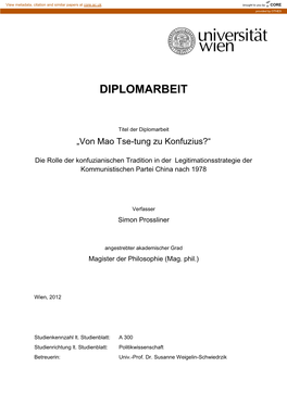 Diplomarbeit