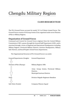 Chengdu Military Region, by CLAWS Research Team