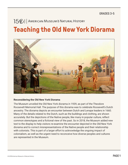 Teaching the Old New York Diorama