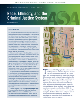 Race, Ethnicity, and the Criminal Justice System