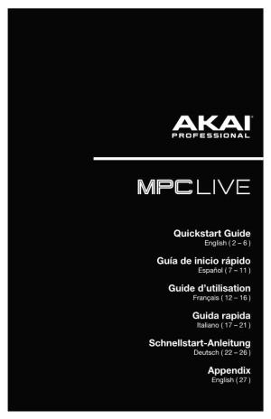 MPC Live Quickstart Guide