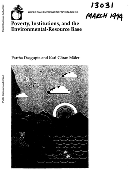 Poverty, Institutions, and the Environmental-Resource Base