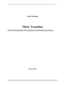 Towards Sustainable Development and Global Governance