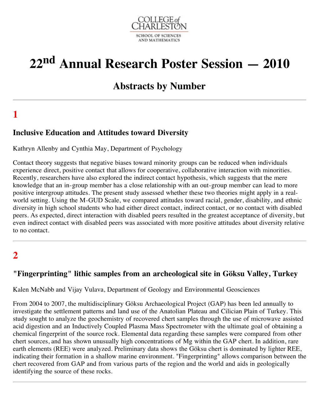 2010 SSM Poster Session