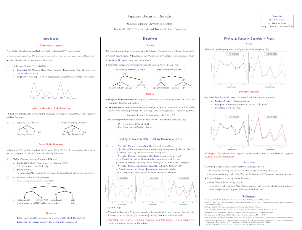 Japanese Downstep Revisited