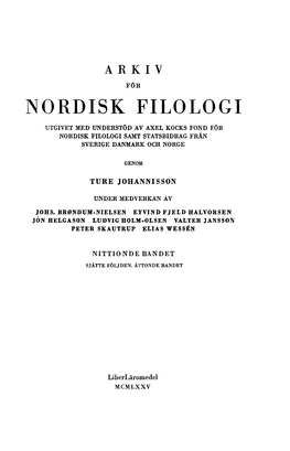 Nordisk Filologi