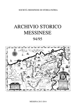 Archivio Storico Messinese 94/95