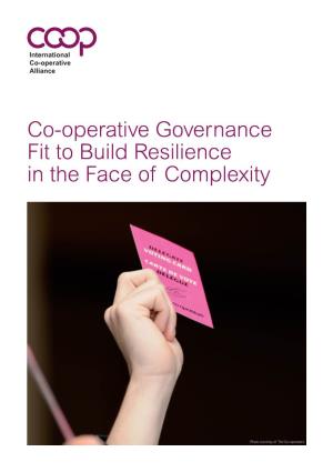 Co-Operative Governance Fit to Build Resilience in the Face of Complexity