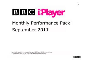 Monthly Performance Pack September 2011