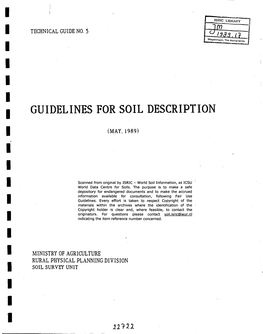 Guidelines for Soil Description
