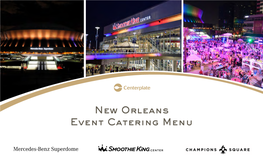New Orleans Event Catering Menu