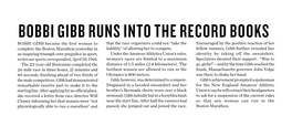 Bobbi Gibb Runs Into the Record Books