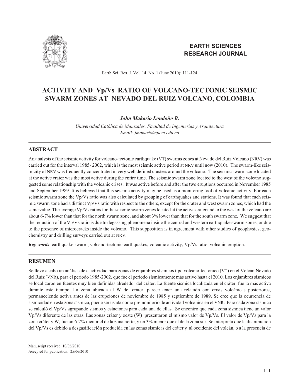 GEOCIENCIAS-VOL 14-1 2010.Vp